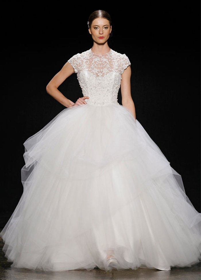 lazaro tulle ball gown
